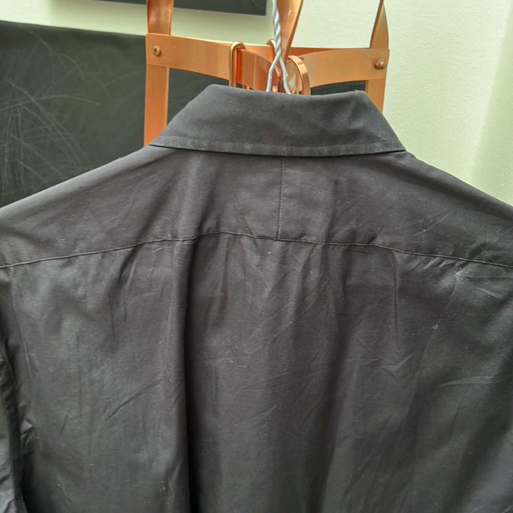 T. M. Lewin London Men’s 17x36 Black Long Sleeve Dress Shirt - Picture 4 of 5
